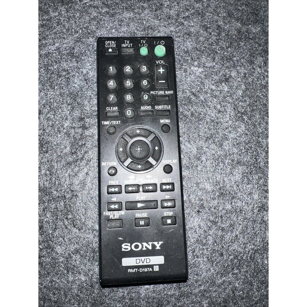 Sony OEM Remote Model RMT-D197A For DVP-SR210P/DVP-SR510H DVD Players